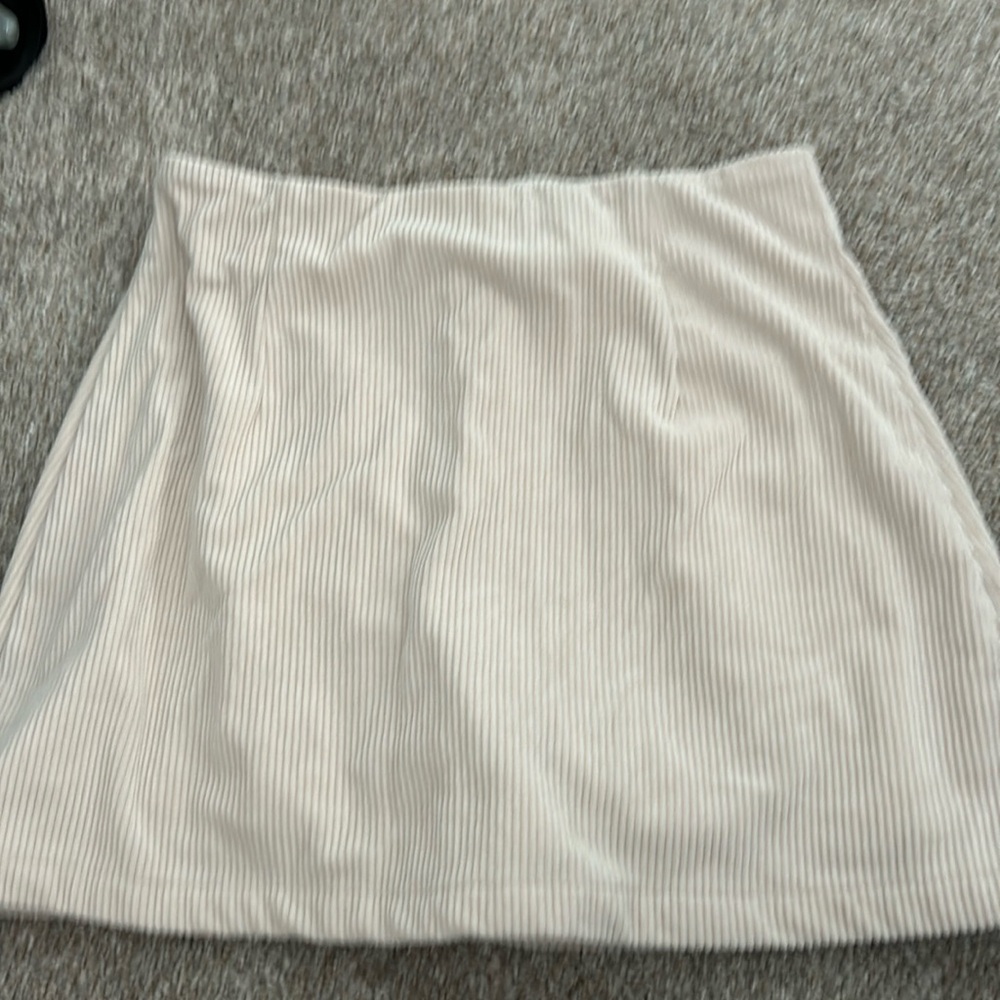 Cream corduroy skirt with build in shorts